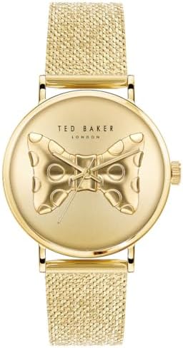 Ted Baker TB Iconic Collection Women's Analog Gold Dial Coloured Quartz Watch, Round Dial with 37 Case Width - BKPPHS3039I