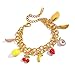 Vryxq Adjustable Fruit Bracelets with Watermelon Pineapple Designs Stainless Steel Fashion Accessories for Daily Unique Fruit Desig