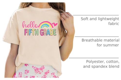 Image of First Day of School Shirt Girls Boys Preschool to 5th Grade Tshirt Kids Back to School Graphic Tee Tops