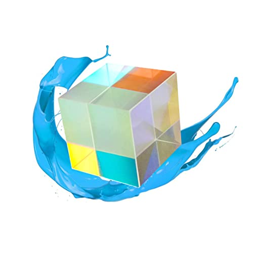 Mobestech Playset De Vidro Colorido Prisma Óptico Brinquedos Cubo Rgb Revestimento De Vidro Prisma D