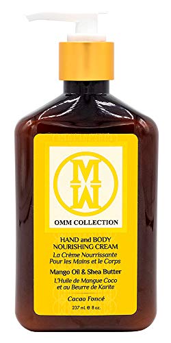 Omm Collection Natural Shea Hand & Body Lotion - Moisturizer & Lightweight Cream For Dry, Sensitive Skin -Mango & Cocoa Butter - Non Greasy & Hydrating - Vegan #TOP1