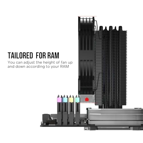 Vetroo V5 Black ARGB CPU Tower Cooler - Image 2