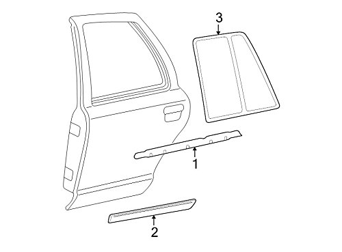 Ford 8W3Z-5425557-AAPTM - MOULDING - DOOR OUTS