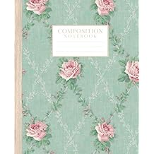 Composition Notebook Shabby Chic Composition Notebook Journal Daily Planner Rose Mint Vintage Lined Paper