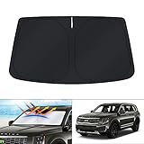 KUST Parasol para parabrisas Kia Telluride 2020 2021 2022 2023 Parasol para ventana Protector de visera solar, bloques plegables rayos UV para mantener tu coche más fresco