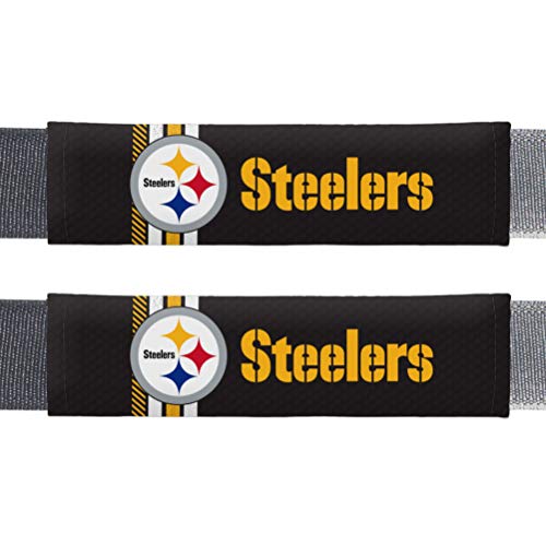 Fremont Die NFL Pittsburgh Steelers Rally Seat Belt Pads, Universal Fit, Universal Fit, Team Colors