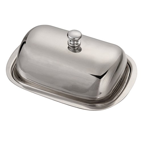 Huayao Stainless Steel Butter Dish With Easy To Hold Lid Table Serving Tray Storage #TOP6