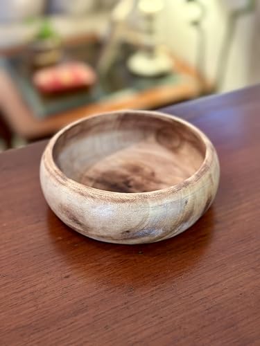 Beautiful Handmade 6x2 cms; Decorative Mango Wood Snack Serving Bowl For Dry Fruits Chips Coffee Table Countertop Display Key Bowl Tableware Kitchen Living Room Home Decor Accents Dinnerware (Antique) - Image 2