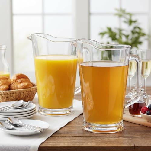 US Acrylic 64oz Bistro Clear Pitcher | Set of 2 Beer Pitchers | Reusable, BPA-free, Made in the USA, Indoor and Outdoor Pitcher Set for Water, Lemonade, Juice, Soda Pop, and Beer by US Acrylic - Used condition - Image 8
