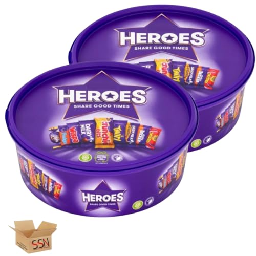 2x Gift Box Heroes Chocolate Gift Box 550g Easter Heroes Chocolate Tub 550g