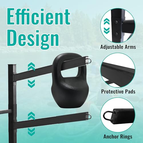 PROLEE Kayak Storage Rack 2-Tier, Kayak Rack Heavy Duty, Storage Rack for Standup Paddleboard, Surfboard, Kayak, Freestanding 2 Tier