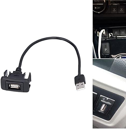 USB Extension Cable,Car USB Port Outlet Flexible Extension Cable Charging Adapter Dashboard Flush Mount