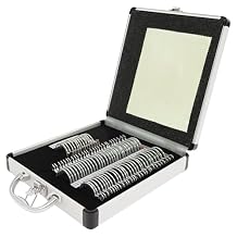 Trial Lens Set Case 68pcs Optical Trial Lens Set with Metal Storage Case Professional Optometry Equipment Kit, 68 Pieces Precise Optical Lens for Optometrists, Hospitals, Optician Shops
