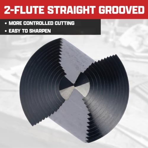 Image of NEIKO 10624B Step Drill Bit, 9 Steps 1 /2 inch to 1 inch Straight M35 Cobalt, AlTiSiN Coated, 1 /4 inch Quick Change Step Bits for Steel, Metal, Wood, Plastic, Unibit Cone Drill Bits, Two Flute