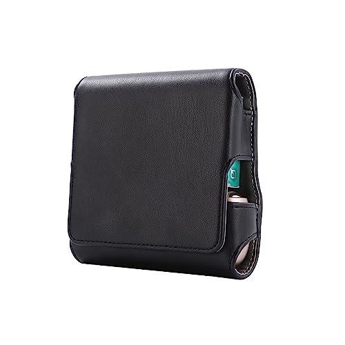 Case for IQOS (for iluma/for iqos 3.0) Leather case bag cover Side cover Protective cap Interchangeable outer cover (black)