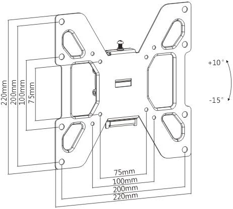 Miniatura 2 de Mount Plus MP-203LT - Televisores inclinables de pared para TV de 23 a 42 pulgadas, VESA 200 x 200, diseño de perfil bajo de 200 x 100, función de