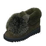 Generic TIFIY Winter-Colorblock-Schuhe mit dicken Sohlen, thermische, Kurze Damen-Wedges-Stiefel, Damenstiefel Hustenkräuter