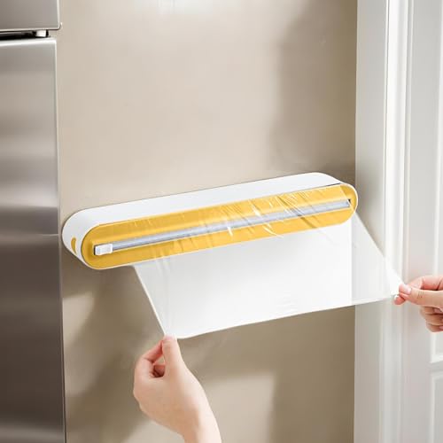 Organizador de papel de aluminio con cortador seguro y dispensador de película adhesiva 5