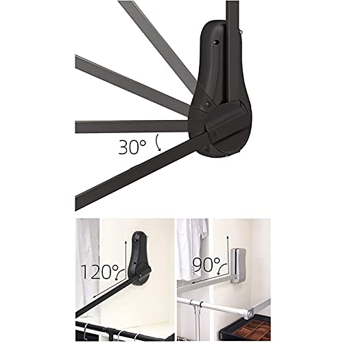 Tringles de penderie réglables et rabattables 850mm en aluminium