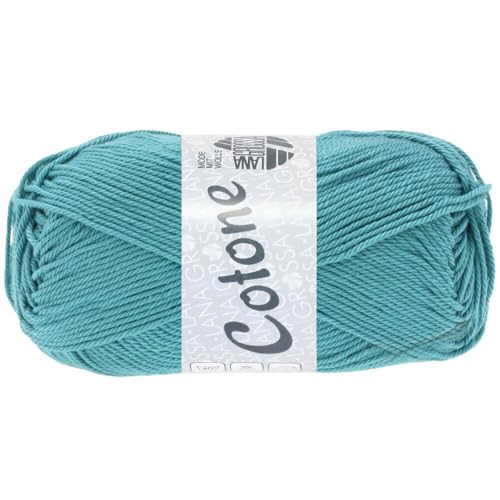 LANA GROSSA Cotone | Baumwollbasicgarn | Handstrickgarn aus 100% Baumwolle | 50g Wolle zum Stricken & Häkeln | 125m Garn FB 43