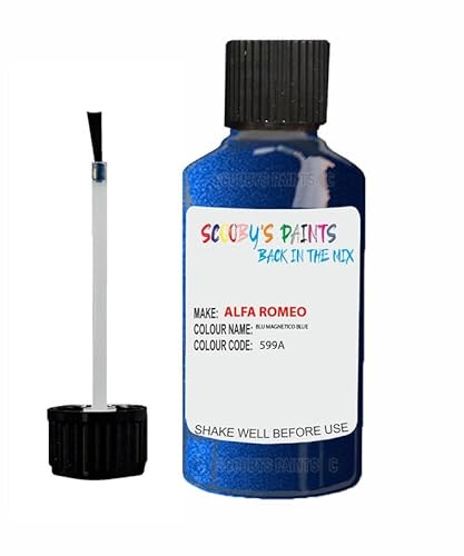 Scoobys Paints Back In The Mix Blu Magnetico Blue Touch Up Paint For Alfa Romeo 599A Metallic