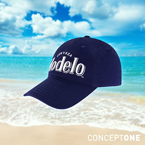 Concept One Modelo Cerveza Dad Hat, Cotton Baseball Cap With Embroidered Logo, Adjustable Baseball Hat, Blue, One Size #TOP6