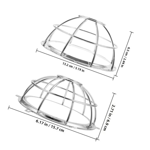 Abaodam Jaula de Hierro Plateado para Aspersores, Pack de 2 3