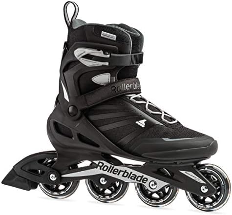 Rollerblade Zetrablade Men's Adult Fitness Inline Skate, Black and Silver, Performance Inline Skates,US Men's 11