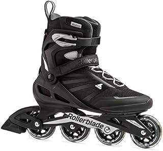 Rollerblade Zetrablade Men's Adult Fitness Inline Skate, Black/Silver, US Men's 8