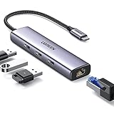 Red Gigabit de Alta Velocidad: UGREEN adaptador tipo C a Ethernet cuenta con el puerto Ethernet gigabit, puede alcanzar una velocidad de transferencia de datos de hasta 1000 Mbps. Puede dar un juego completo al rendimiento de tu red y garantizar una velocidad de red estable para que puedas jugar en línea, navegar por Internet, transmisión de video HD en línea, subir, descargar y más.