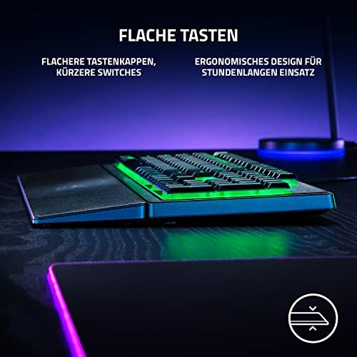 Bild 1 - Razer Ornata V3 X - Flache Membran-Tastatur mit Chroma RGB (Lautlose Membran-Switches, Ergonomische Handballenauflage, Tastenkappen Anti-UV-Beschichtun) QWERTZ DE-Layout | Schwarz