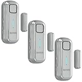 Daytech Refrigerator & Freezer Door Alarm - 1-4 Minute Adjustable Delay, 0-120dB Alarm, 3-Pack for Home, Supermarket & Business (Grey)