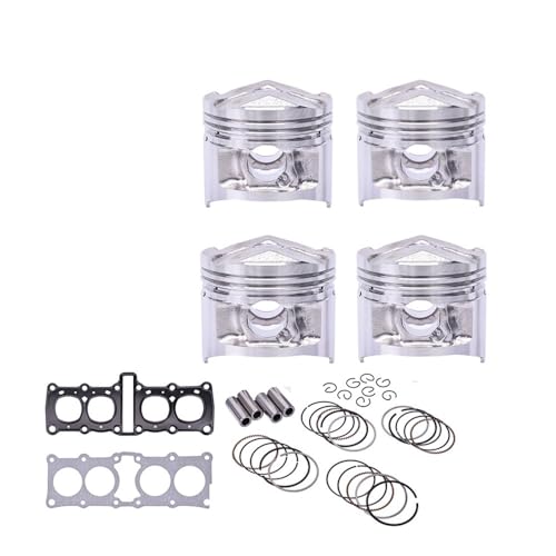 Motorcycle Middle Repair Pad Cylinder Head Overhaul Gasket Mat Set And Piston Rings Kit Fit For FZR250 FZR 250 FZ250(0.25 one se