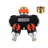 geka y verteiler 1 zoll 【Langlebig und gesund】 Der Hauptteil des 2-Y-Wasser Verteilerbesteht aus strapazierfähigem Gummi mit TPR-Spritzgussverfahren. Der Gartenschlauchspalter besteht aus einer Aluminiumlegierung, ist solide und langlebig.