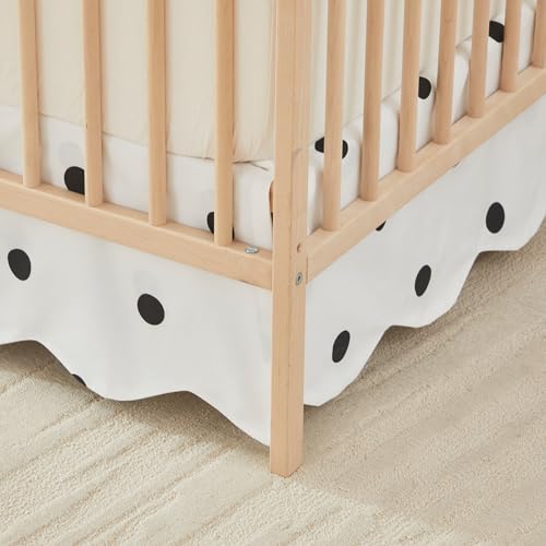 Brandream Scallop Edge Cotton Crib Skirt image