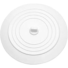 balacoo Silicone Sink Stopper Bath Sink Plug and Tub Drain Plug for Kitchen Bathroom and Laundry Flat Drain Cover with Strong Suction 5.90 inch White