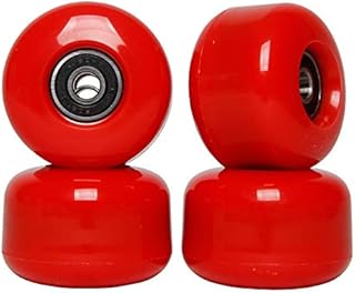 FREEDARE Skateboard Wheels with Bearings 54mm Street Wheels Skateboard Tricks (Red,Set of 4)