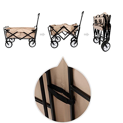 Carrito plegable portátil ajustable para camping al aire libre, con ruedas de PVC y estructura de hierro, para transportar hasta 100 kg miniatura 4