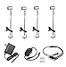 Xking 4-Pack Dimmable LED 1.5W Mini Spotlights Pole Jewelry Showcase Display Lighting Fixture Surface Mount with online PWM Dimmer (Base B,8.3",Cool White(6000K))