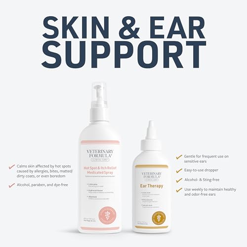 Veterinary Formula Clinical Care Ear Therapy, 4 oz. & Clinical Care Hot Spot & Itch Relief Medicated Spray