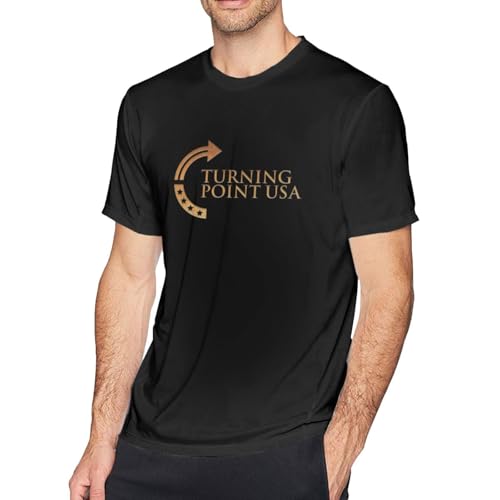 Turning Point USA Gold T-Shirt Men's Short Sleeve Crew Neck Cotton Shirt2