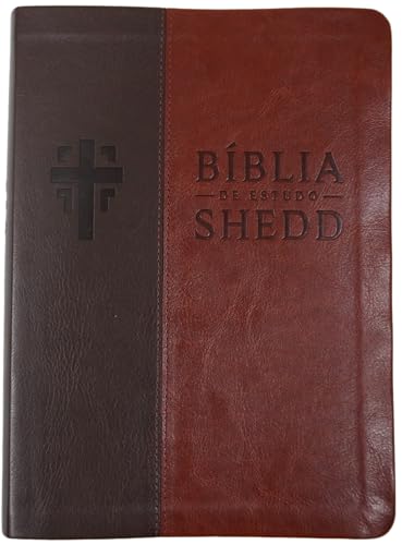 Bíblia de estudo Shedd – couro sintético marrom e café