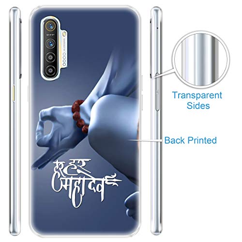 Image of Fashionury inchHAR HAR MAHADEV (Blue) Designer Printed Shock Proof Soft Silicon Back Cover for Realme XT