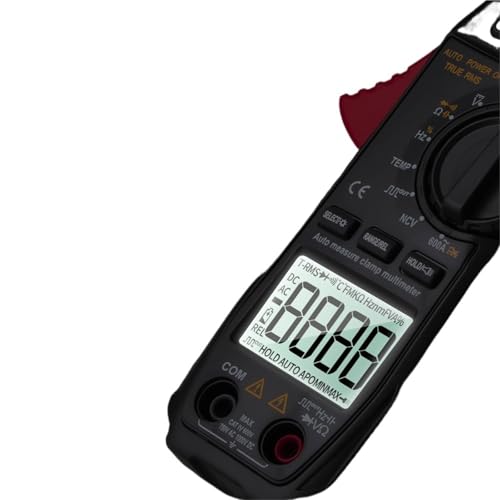 Multímetro digital con pinza amperimétrica 6000 cuentas True RMS, para corriente DC/AC, display de rango automático miniatura 6