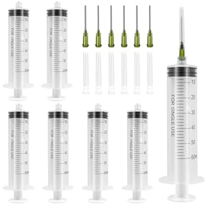 Peaktop 60ML Spritze mit Nadel 6 Stück