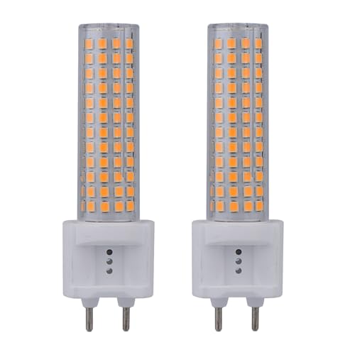 HuZhouChen Bombilla LED G12 10W 1500 lúmenes Bombilla con casquillo G12 CA 90-265V Adecuada para iluminación doméstica Las bombillas G12 no son regulables.(Warm white) 2 piezas