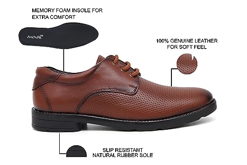 Image of ARAMISH Genuine Leather Oxford Light Weight Formal Shoes for Men (NCF-9036-DY)