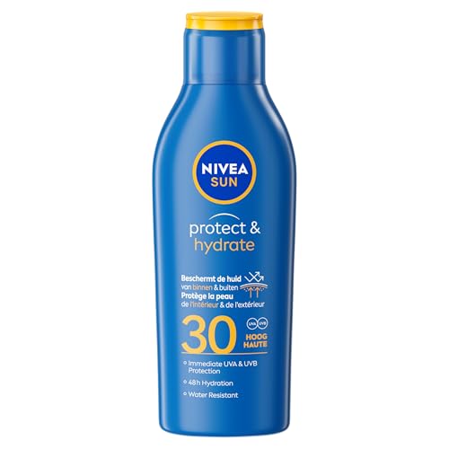 NIVEA SUN Protect & Hydrate Zonnebrand SPF 30 - Zonnecrème - Zonnemelk - Beschermt en Hydrateert - Zonnebrandcreme - 200 ml