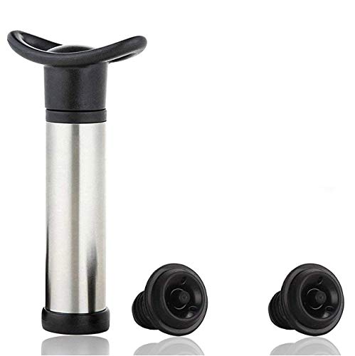 The Original Wine Saver con 2 tapones para botella al vacío, color negro Cover