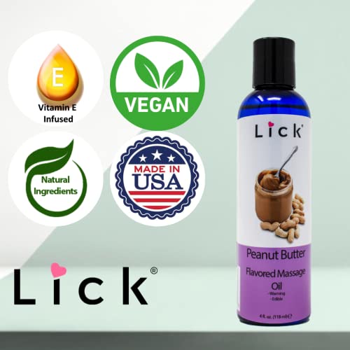 Peanut Butter Flavored Massage Oil For Relaxation – Edible Massaging Lotion With Vitamin E, Sweet Almond And Coconut Oil Is Non Sticky And Gentle On Skin – Natural, Body Safe And Vegan (4 Oz) #TOP3